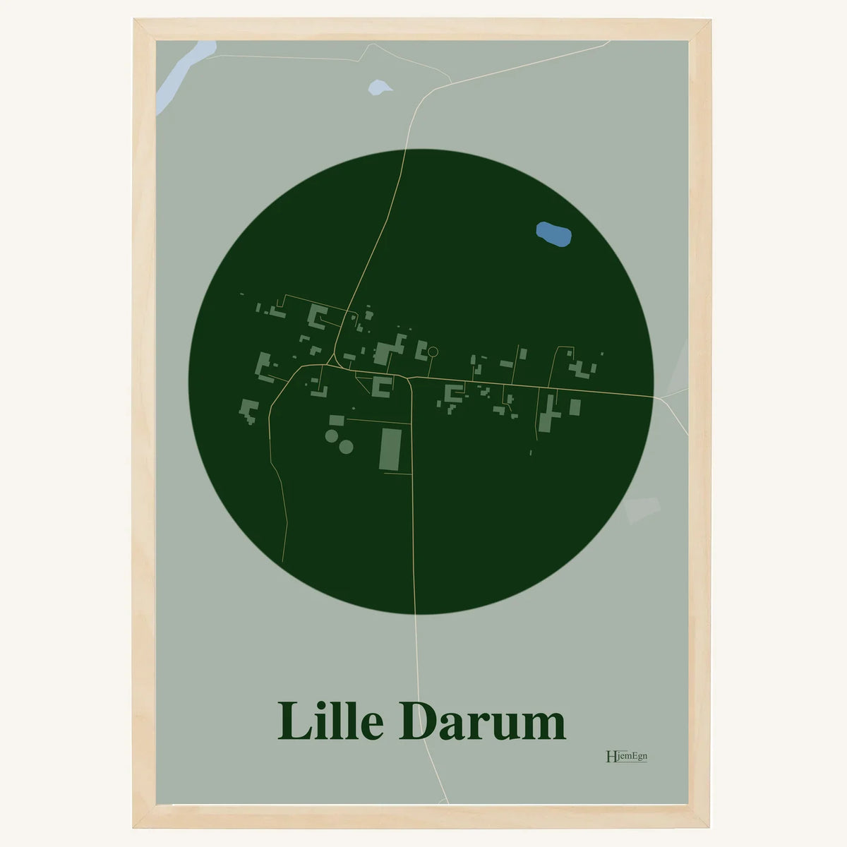Lille Darum plakat – Centrum 2026 – Mørk grøn