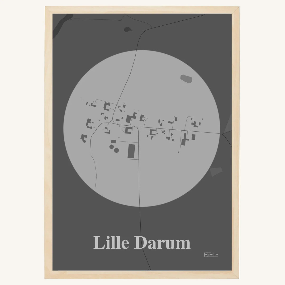 Lille Darum plakat – Centrum 2026 – Lys pastel grå