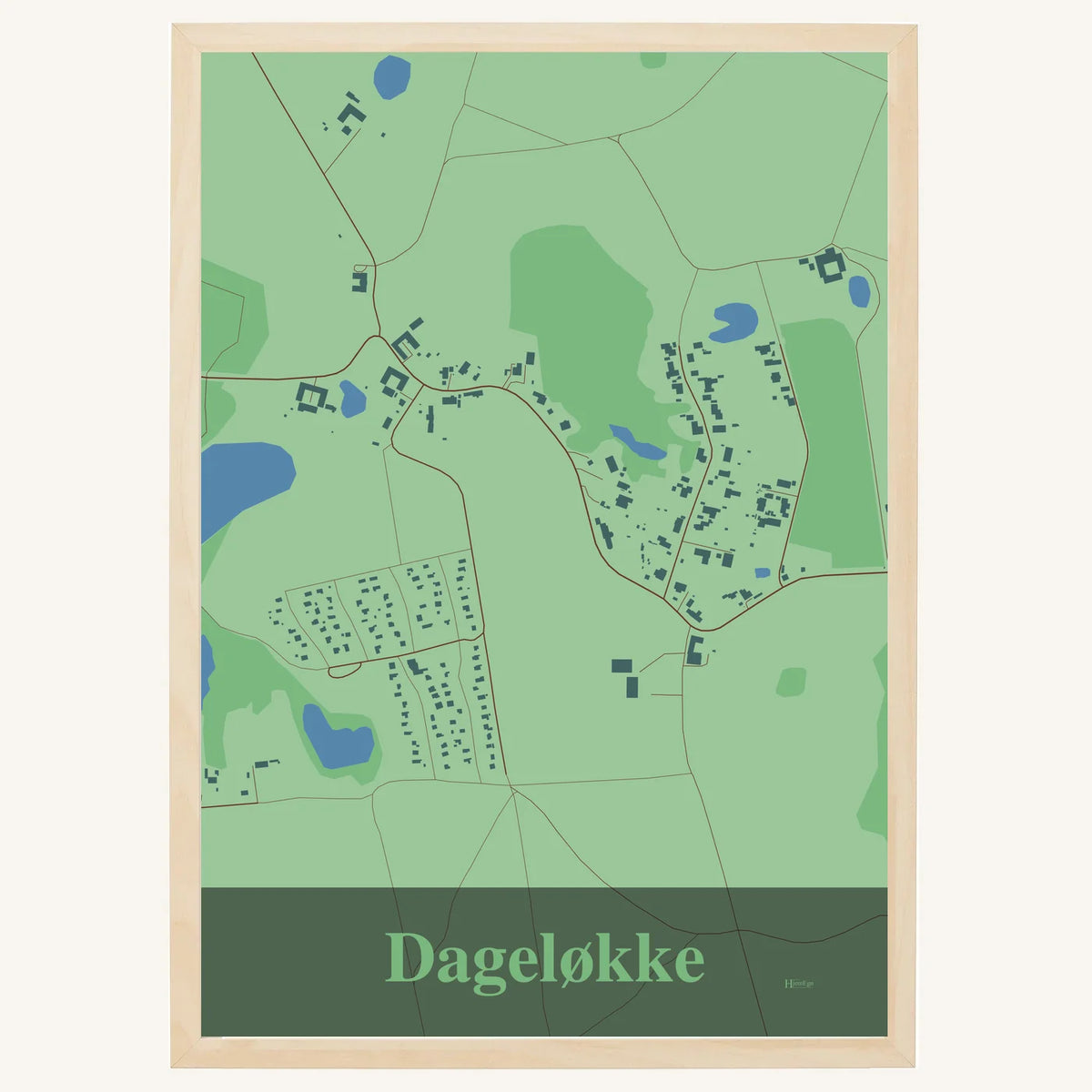 Dageløkke plakat – Firkantet 2026 – Lys pastel grøn