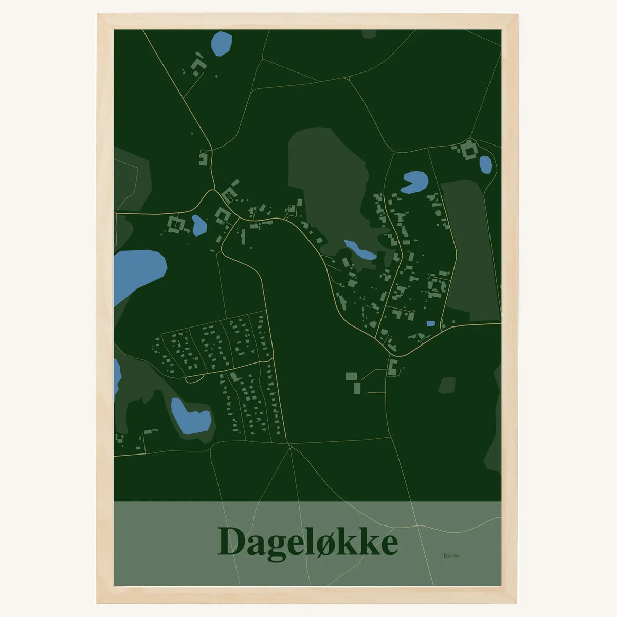 Dageløkke plakat – Firkantet 2026 – Mørk grøn