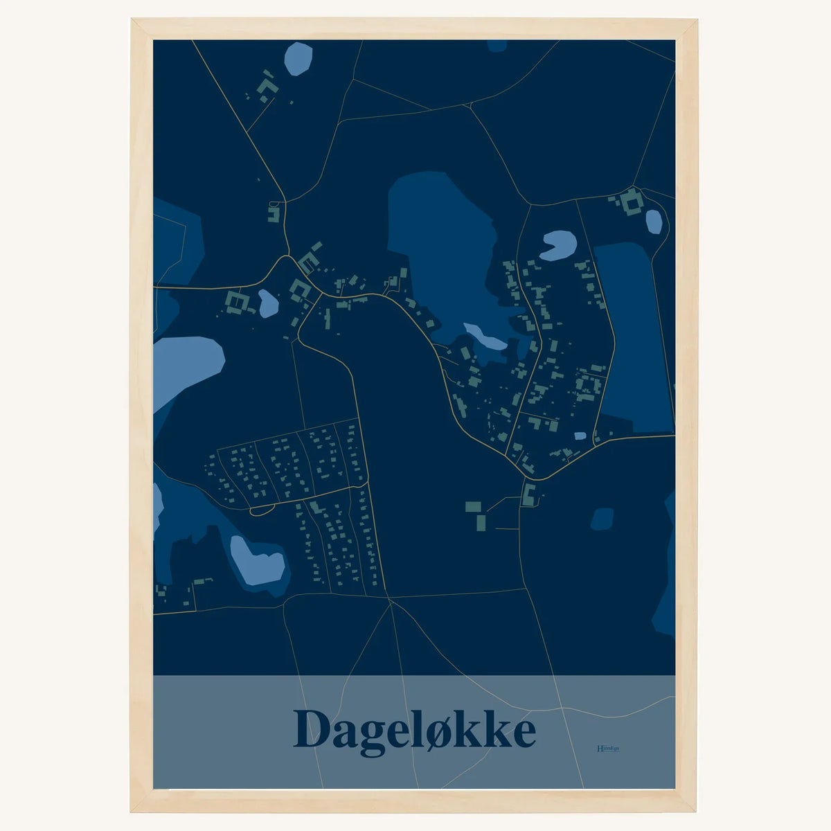 Dageløkke plakat – Firkantet 2026 – Mørk blå