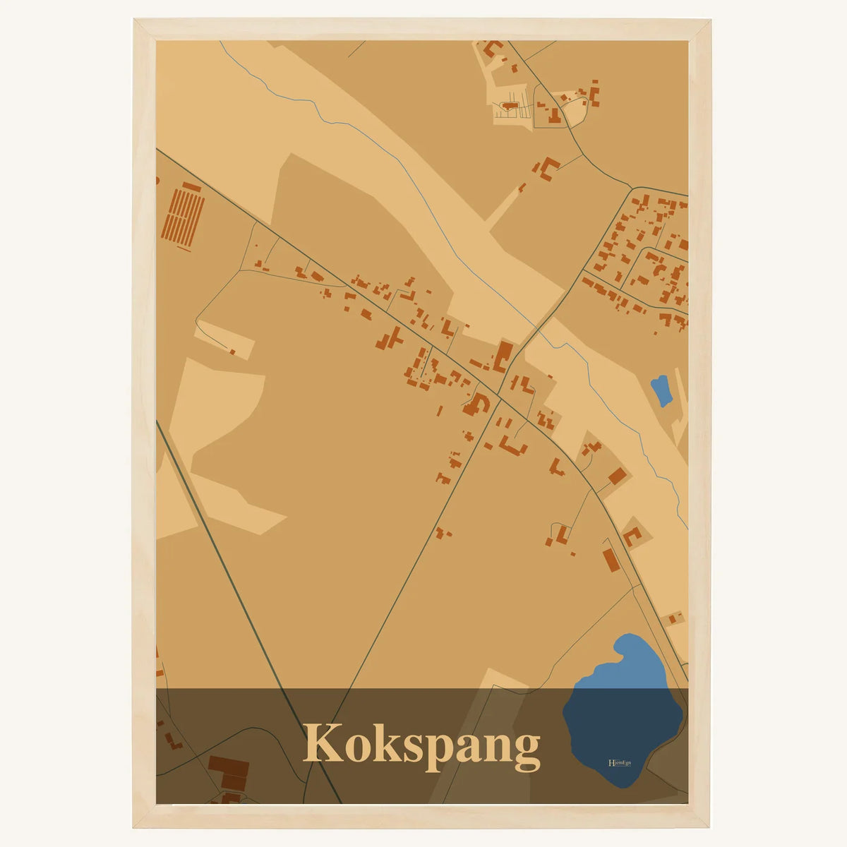 Kokspang plakat – Firkantet 2026 – Lys pastel brun