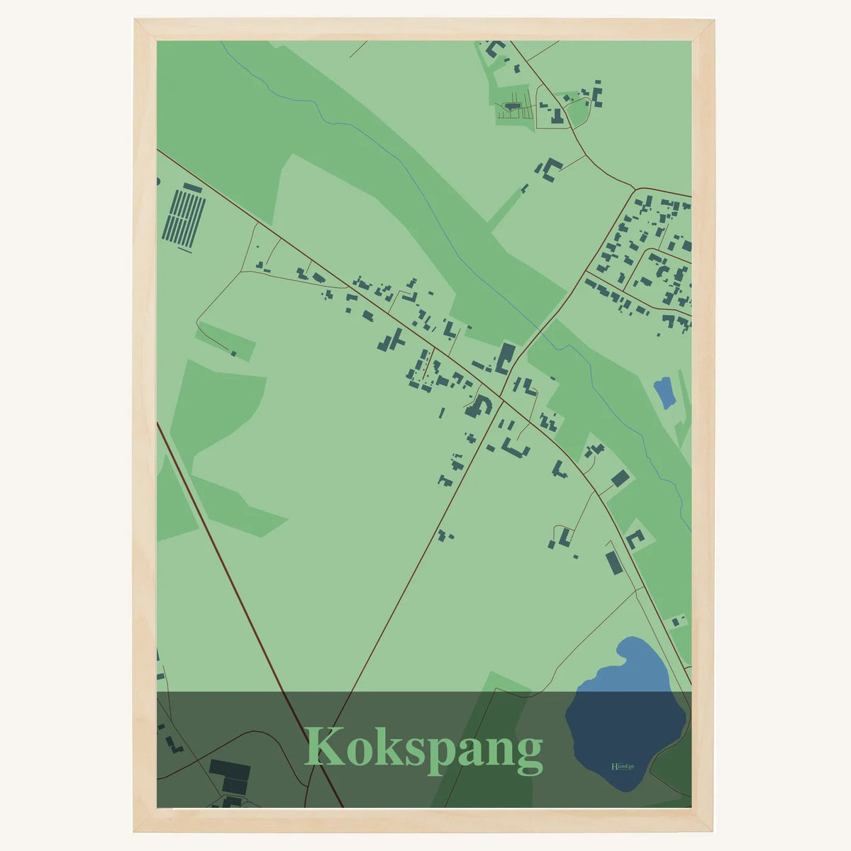 Kokspang plakat – Firkantet 2026 – Lys pastel grøn
