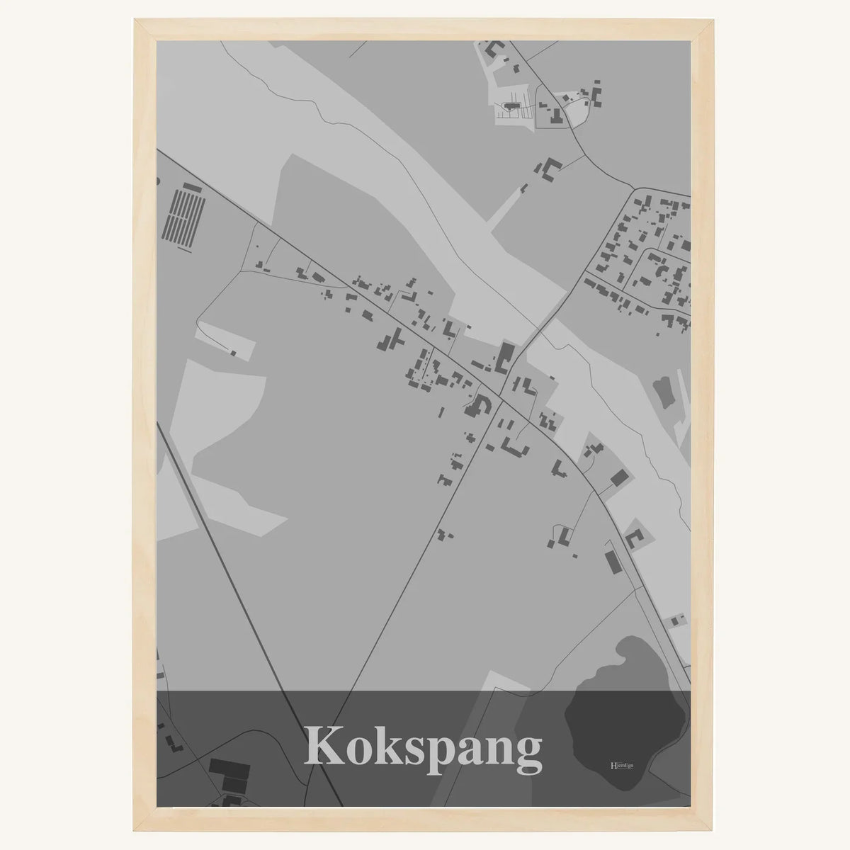 Kokspang plakat – Firkantet 2026 – Lys pastel grå