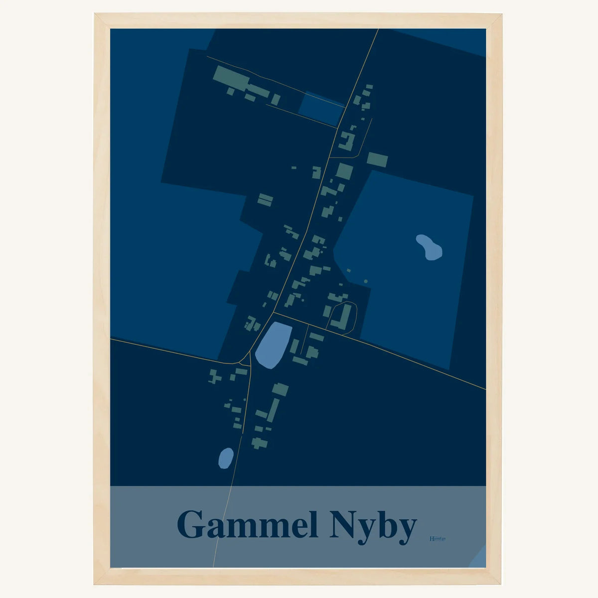 Gammel Nyby plakat – Firkantet 2026 – Mørk blå