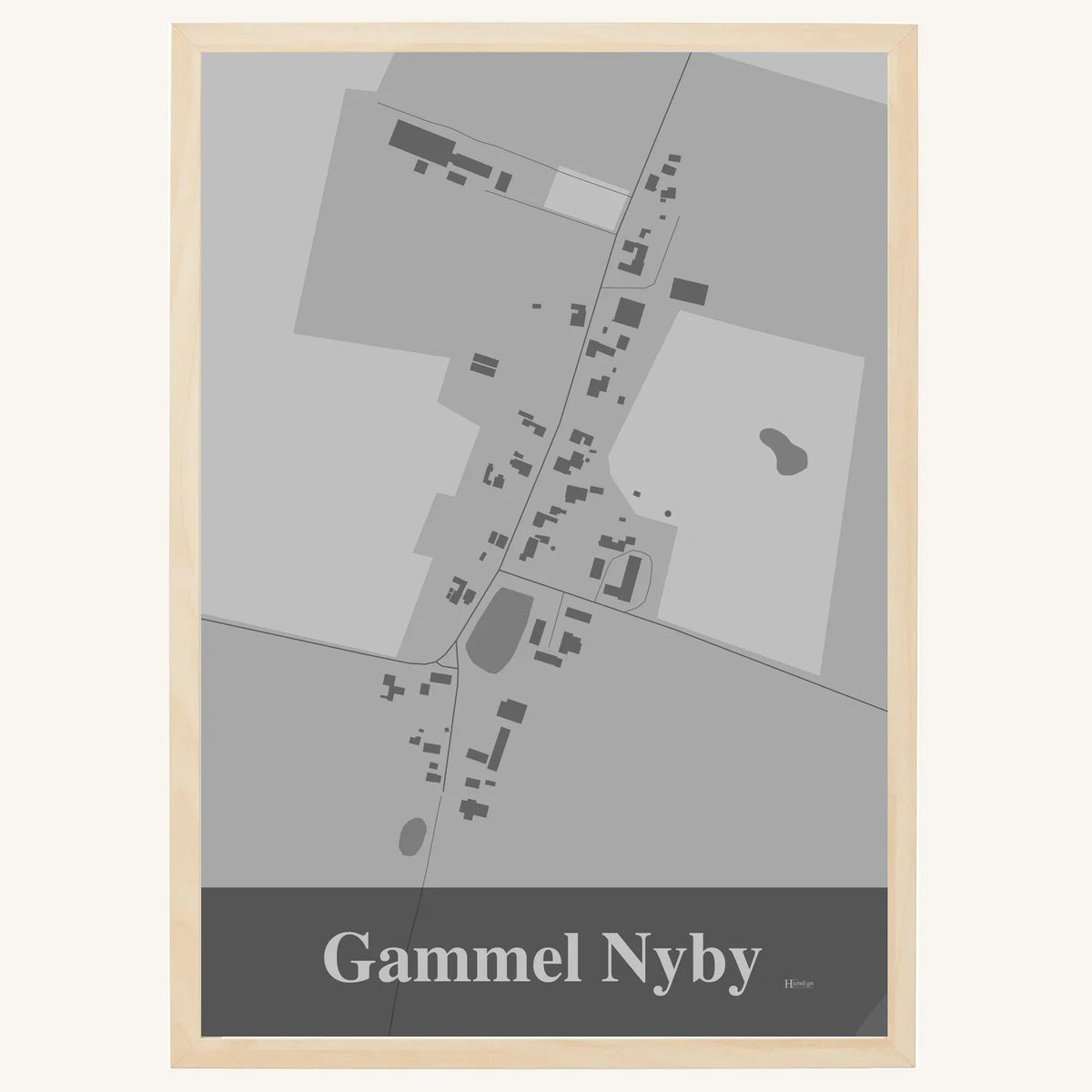 Gammel Nyby plakat – Firkantet 2026 – Lys pastel grå