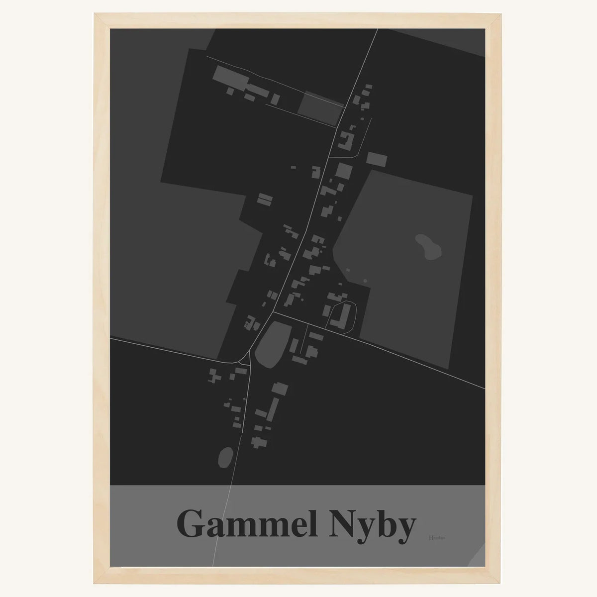 Gammel Nyby plakat – Firkantet 2026 – Mørk grå