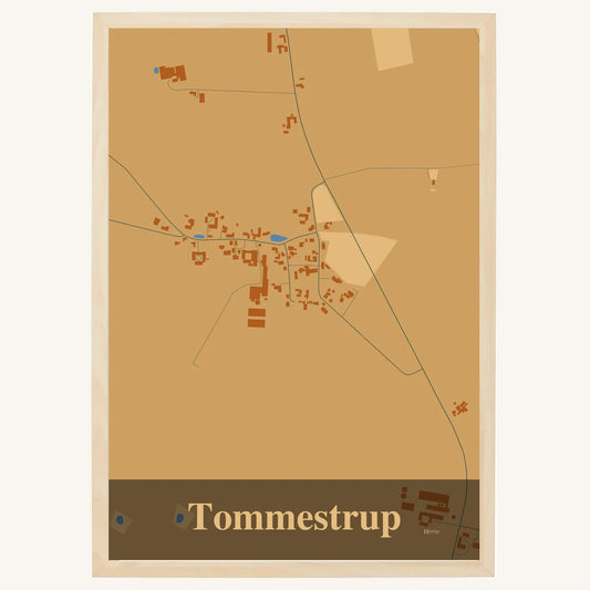 Tommestrup plakat – Firkantet 2026 – Lys pastel brun