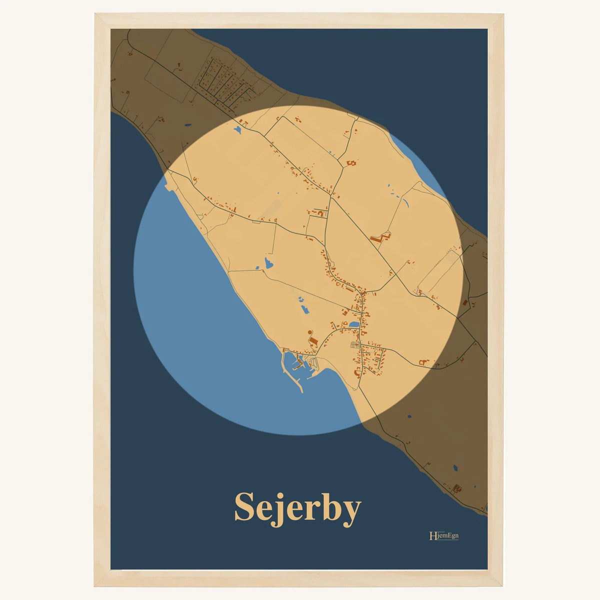 Sejerby plakat – Centrum 2026 – Lys pastel brun