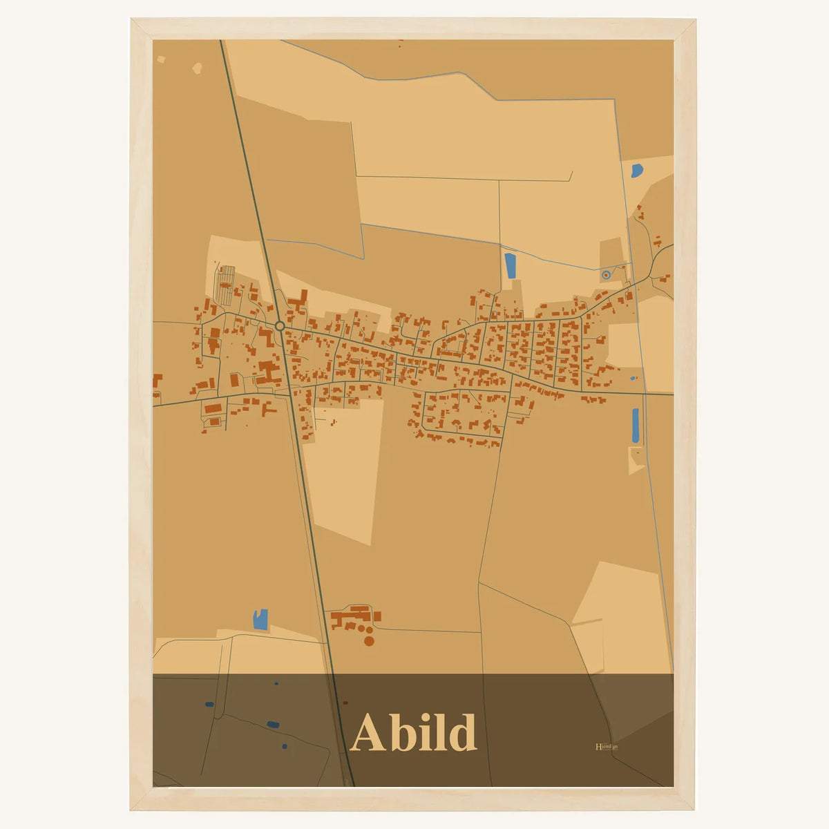 Abild plakat – Firkantet 2026 – Lys pastel brun