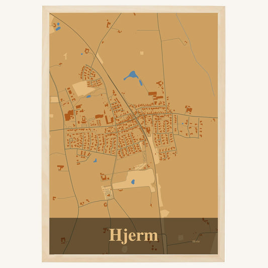 Hjerm plakat – Firkantet 2026 – Lys pastel brun