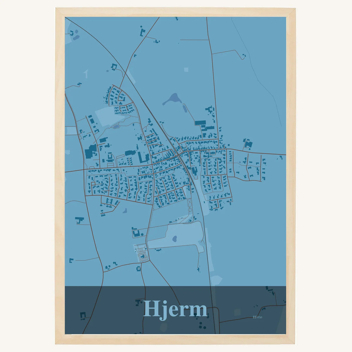 Hjerm plakat – Firkantet 2026 – Lys pastel blå