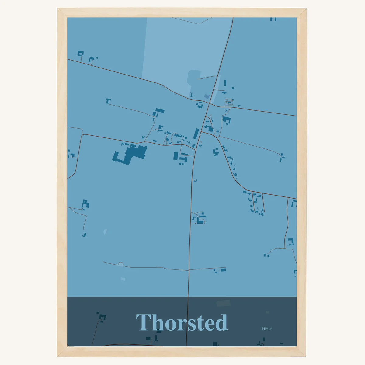 Thorsted plakat – Firkantet 2026 – Lys pastel blå