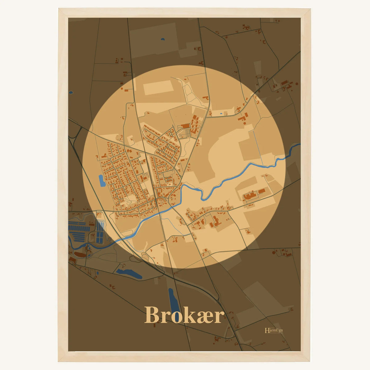 Brokær plakat – Centrum 2026 – Lys pastel brun