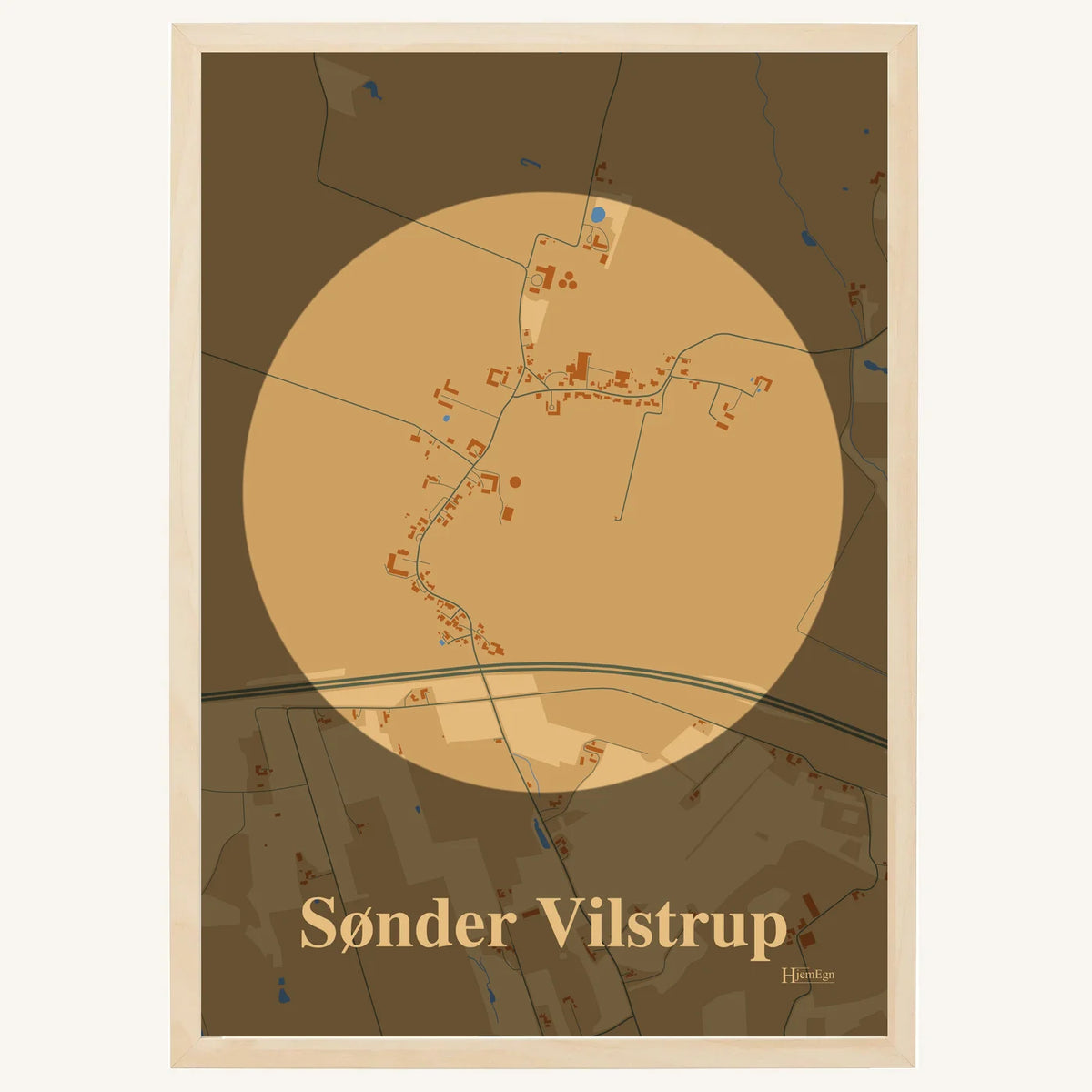 Sønder Vilstrup plakat – Centrum 2026 – Lys pastel brun