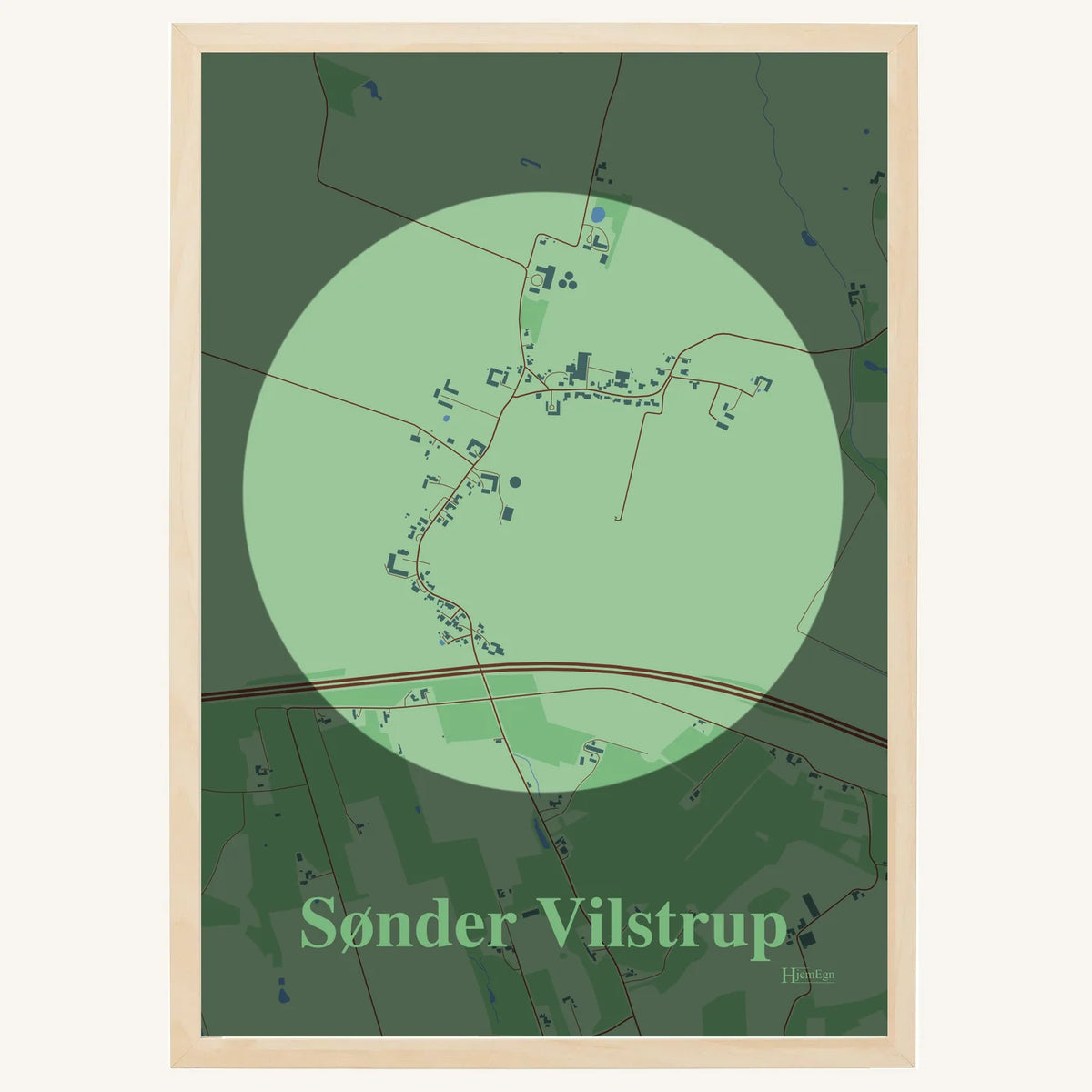 Sønder Vilstrup plakat – Centrum 2026 – Lys pastel grøn