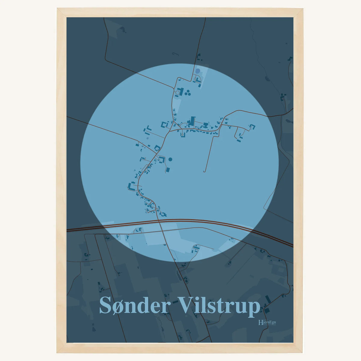 Sønder Vilstrup plakat – Centrum 2026 – Lys pastel blå