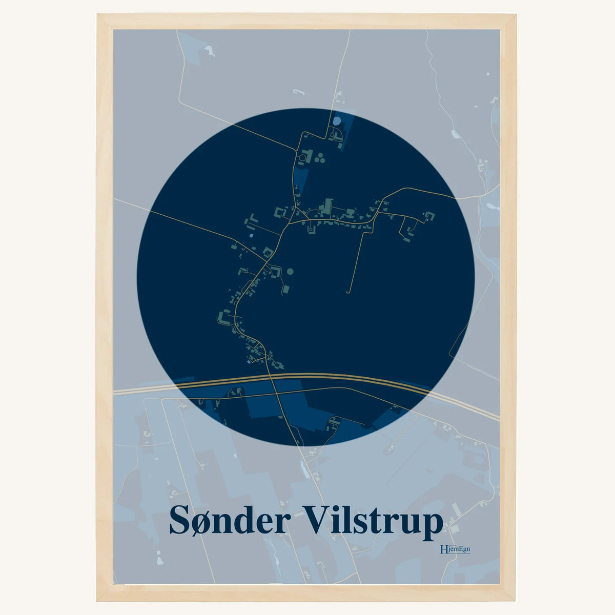 Sønder Vilstrup plakat – Centrum 2026 – Mørk blå