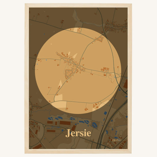 Jersie plakat – Centrum 2026 – Lys pastel brun