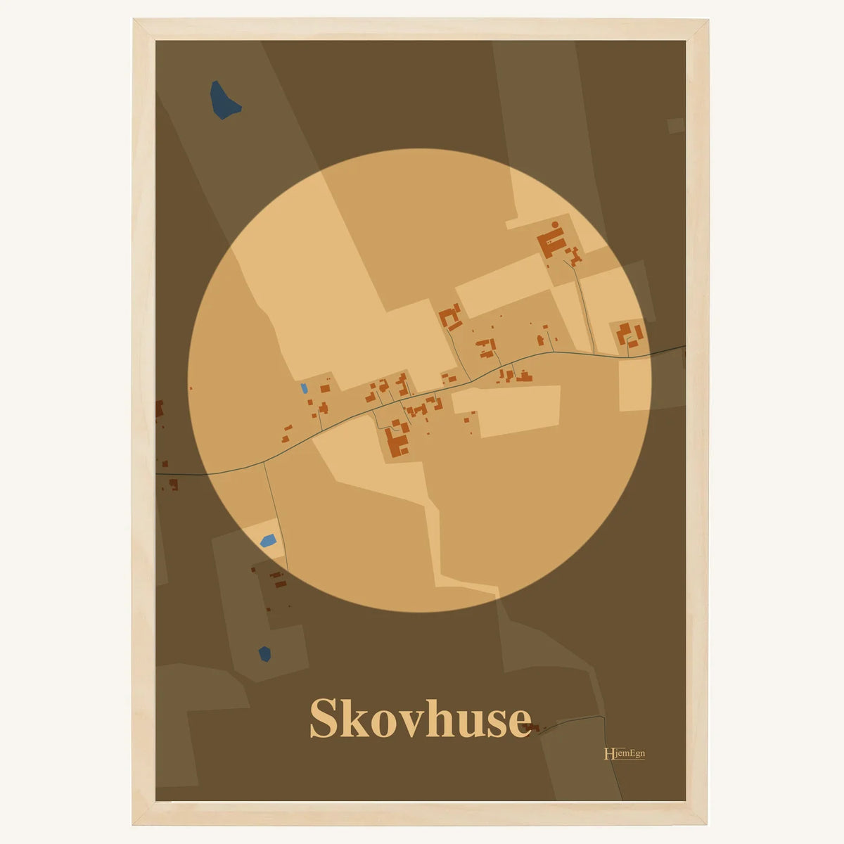 Skovhuse plakat – Centrum 2026 – Lys pastel brun