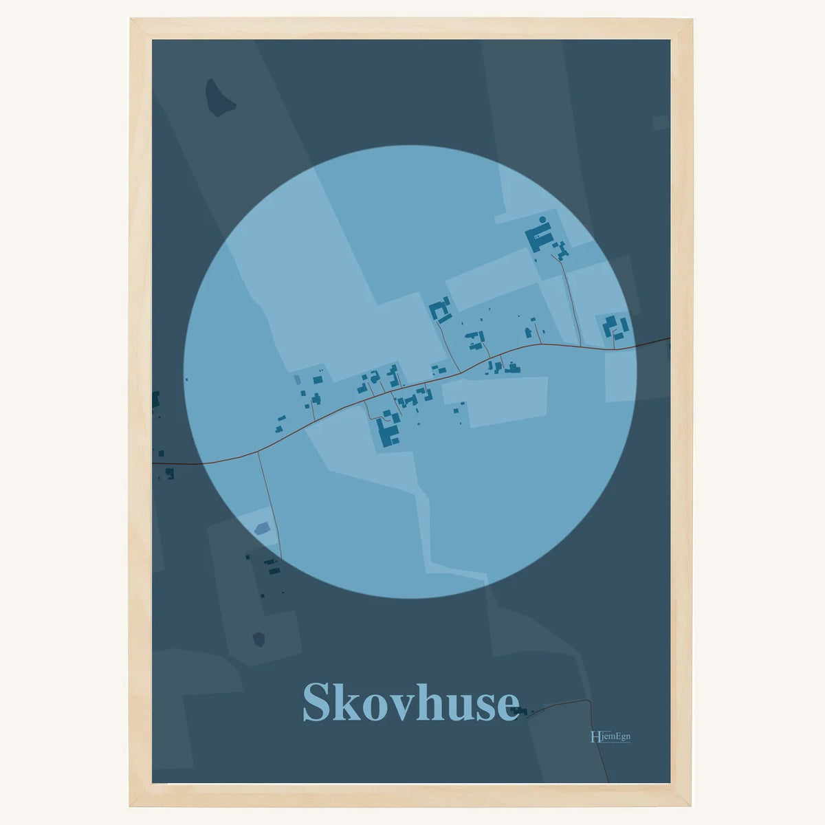 Skovhuse plakat – Centrum 2026 – Lys pastel blå