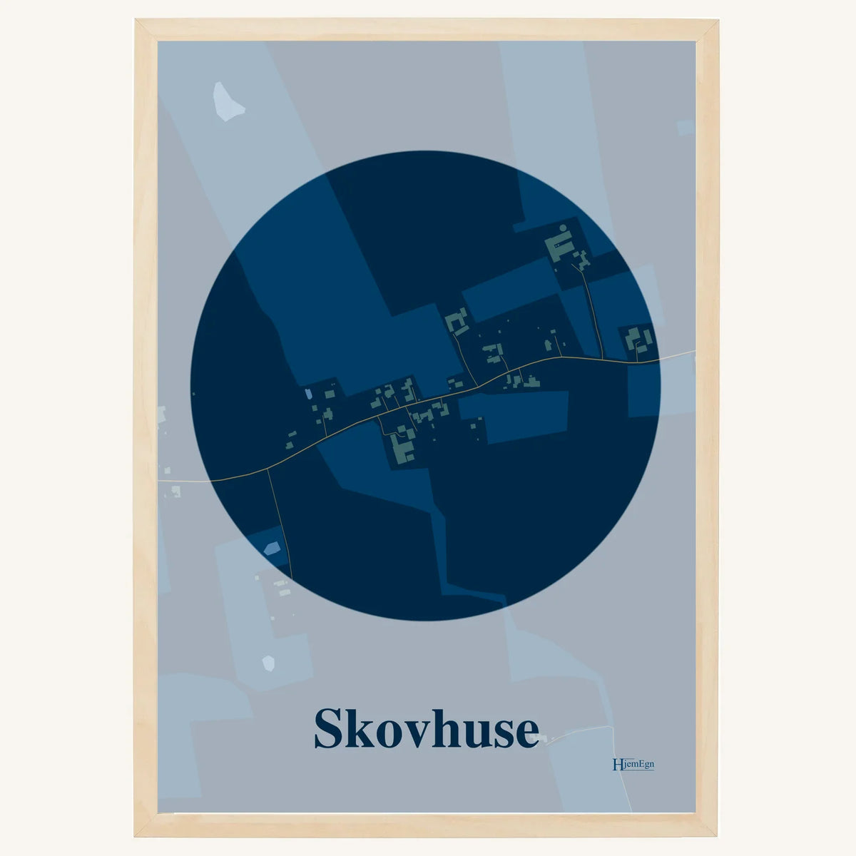 Skovhuse plakat – Centrum 2026 – Mørk blå