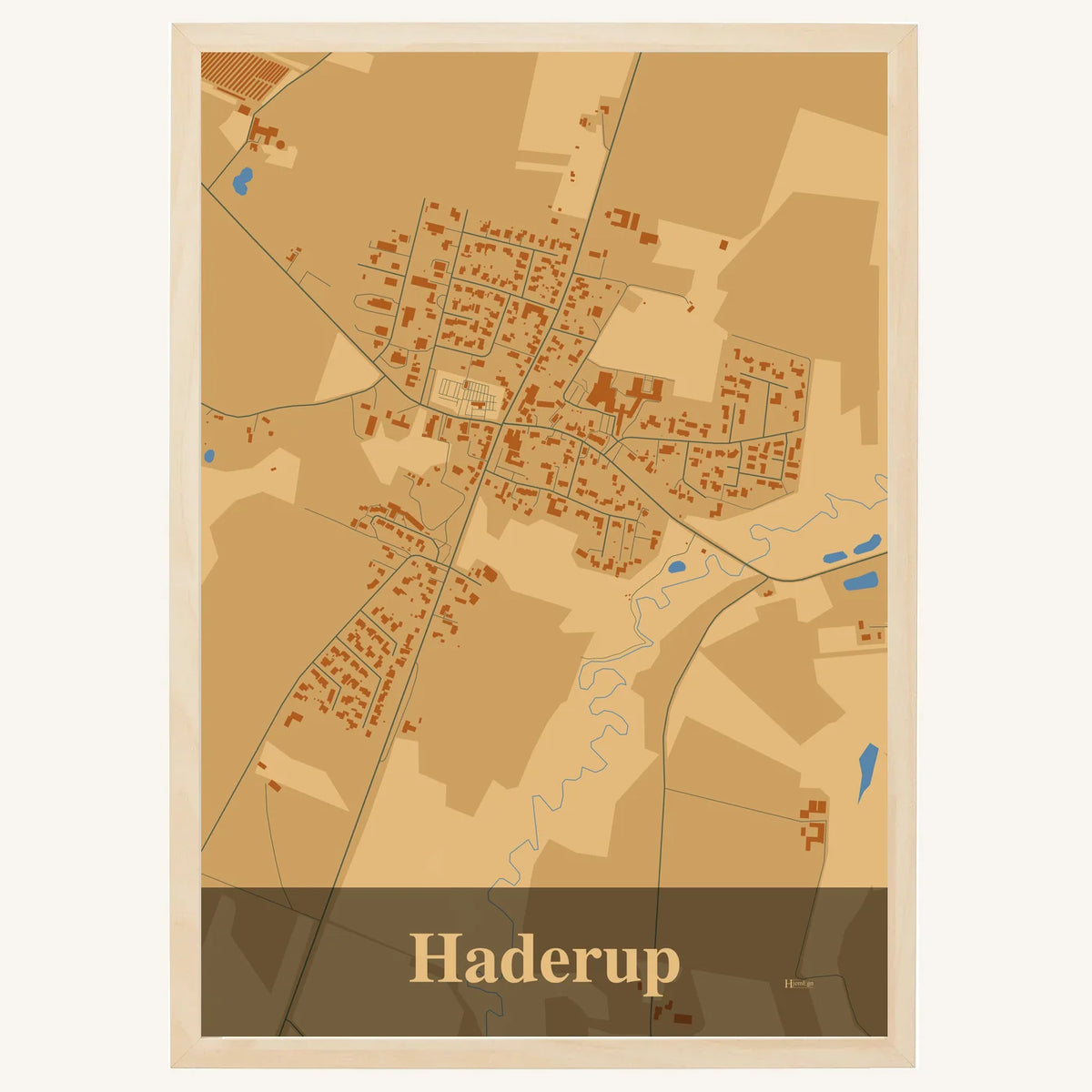 Haderup plakat – Firkantet 2026 – Lys pastel brun