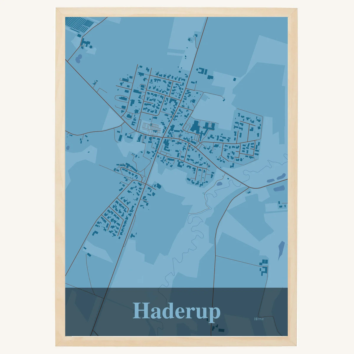 Haderup plakat – Firkantet 2026 – Lys pastel blå