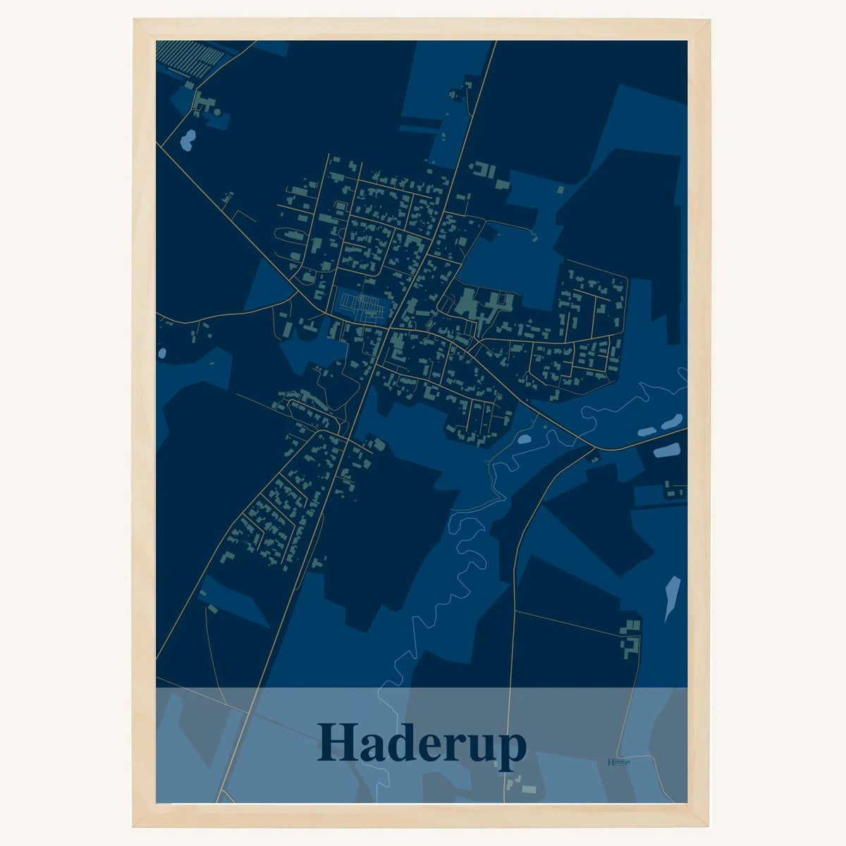 Haderup plakat – Firkantet 2026 – Mørk blå