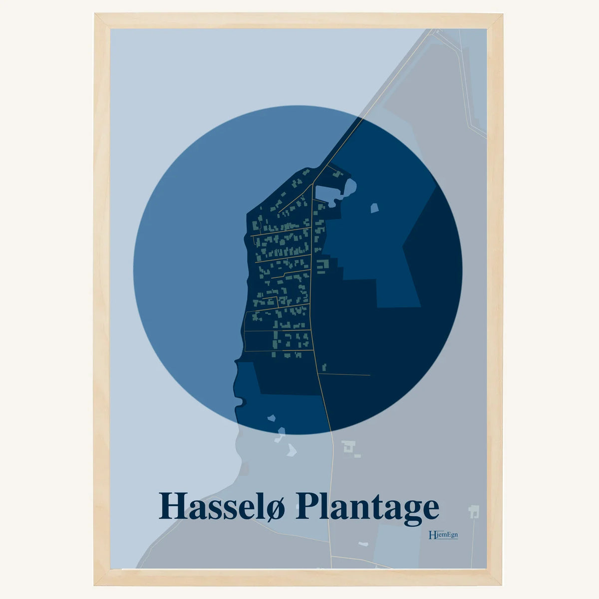Hasselø Plantage plakat – Centrum 2026 – Mørk blå