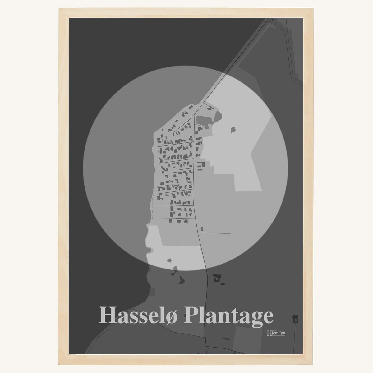 Hasselø Plantage plakat – Centrum 2026 – Lys pastel grå