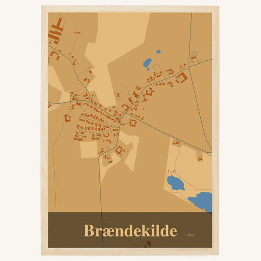 Brændekilde Plakat – Lys pastel brun