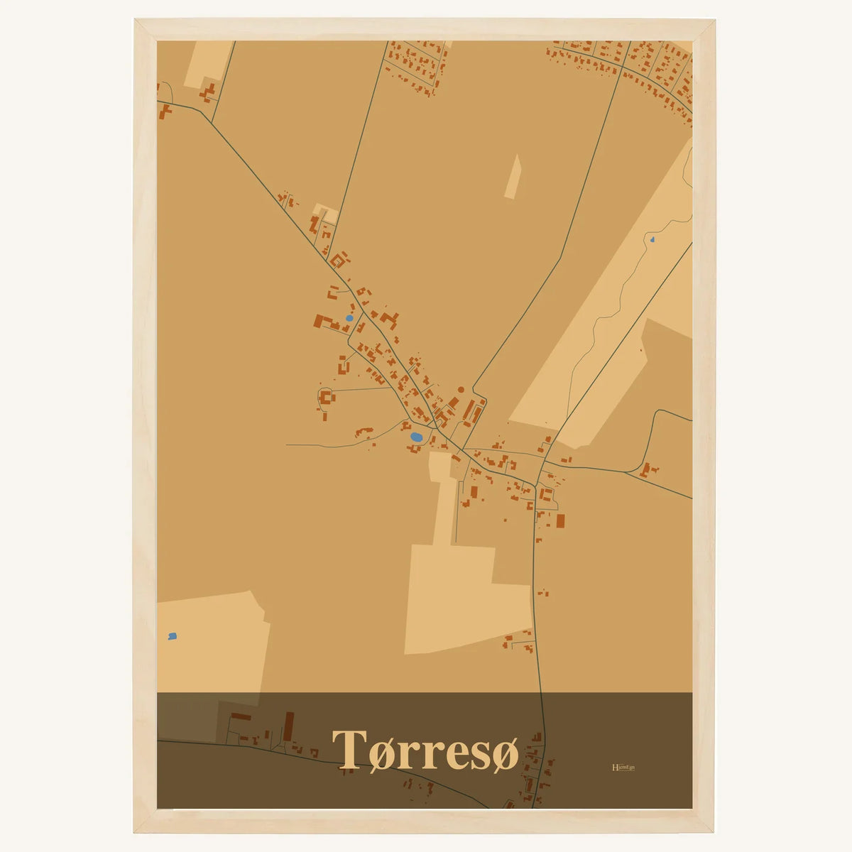 Tørresø plakat – Firkantet 2026 – Lys pastel brun