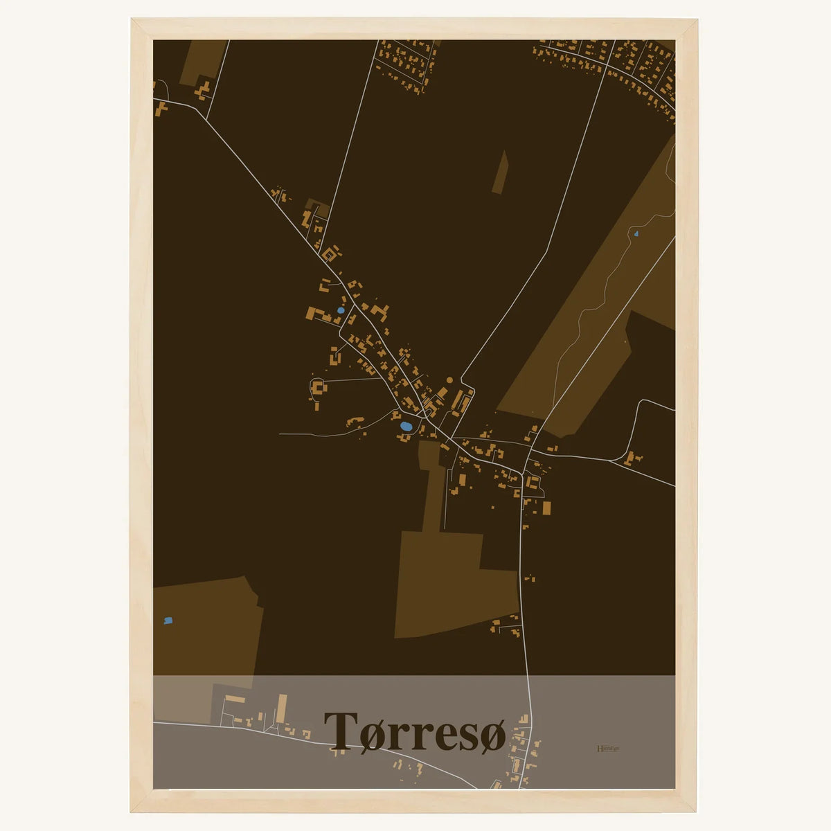 Tørresø plakat – Firkantet 2026 – Mørk brun