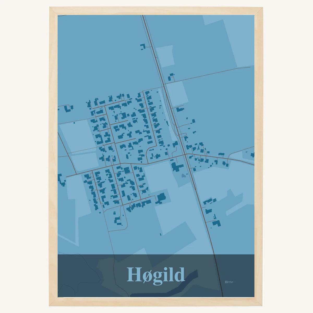 Høgild plakat – Firkantet 2026 – Lys pastel blå