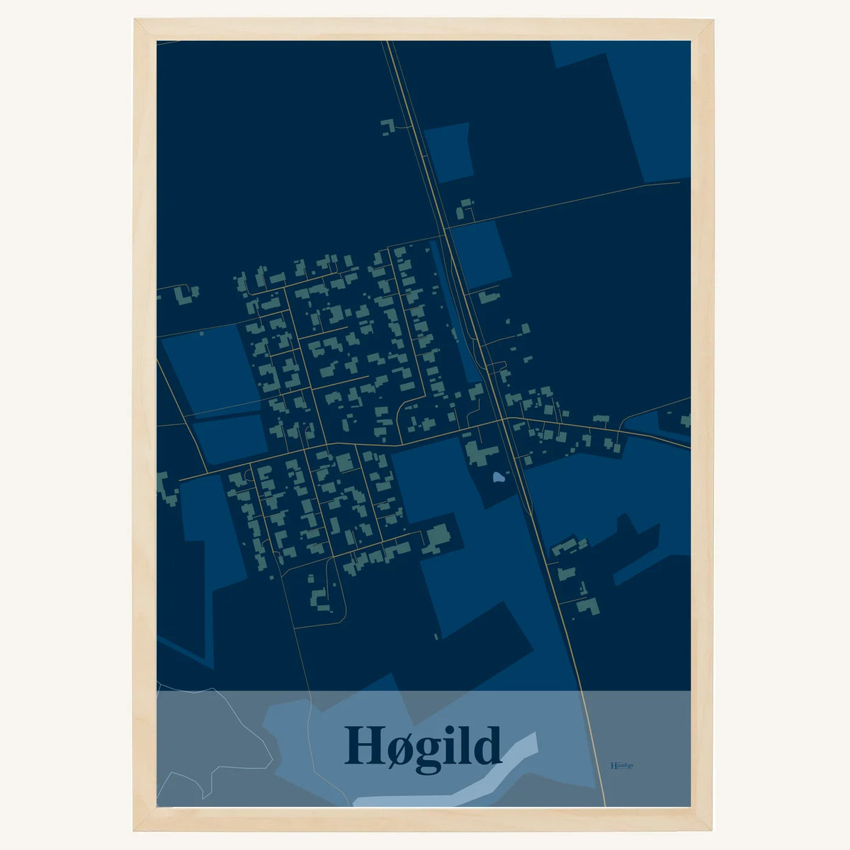 Høgild plakat – Firkantet 2026 – Mørk blå