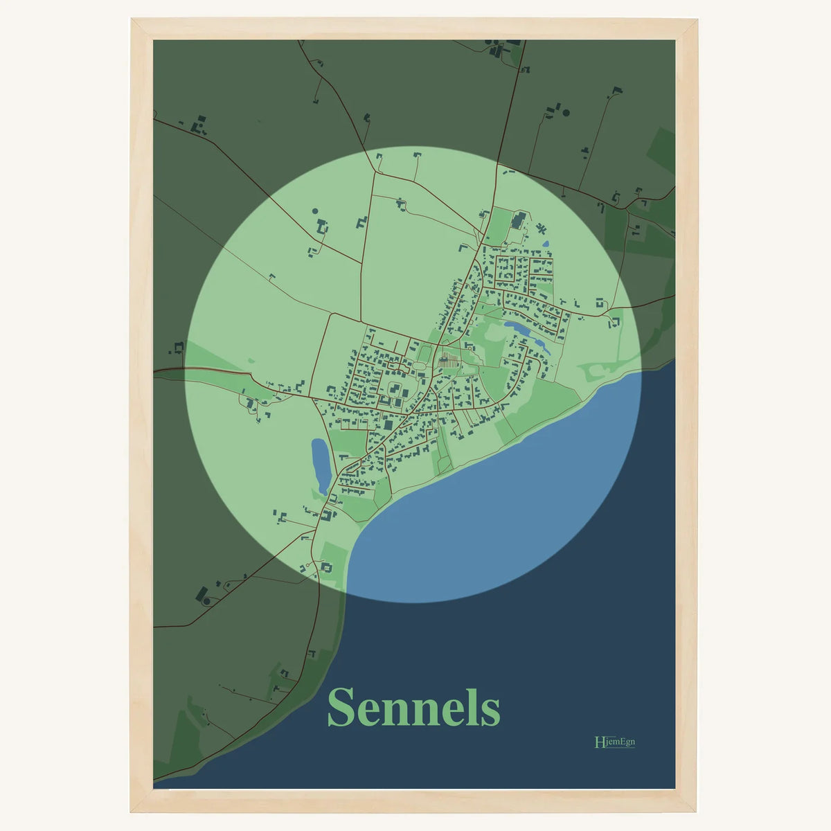 Sennels plakat – Centrum 2026 – Lys pastel grøn