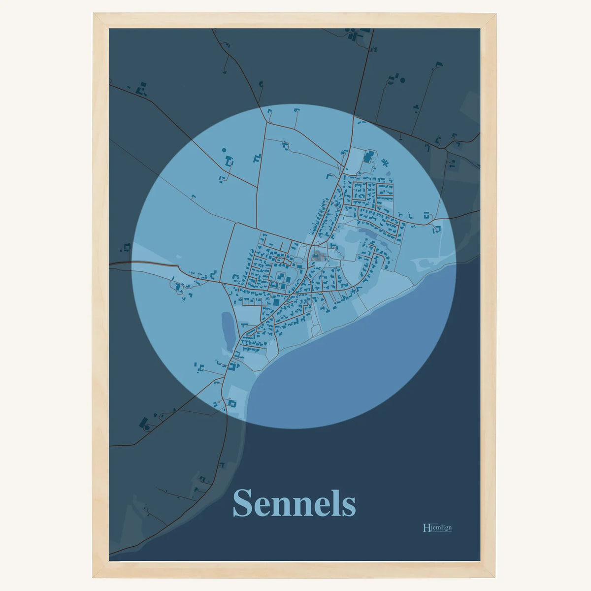 Sennels plakat – Centrum 2026 – Lys pastel blå