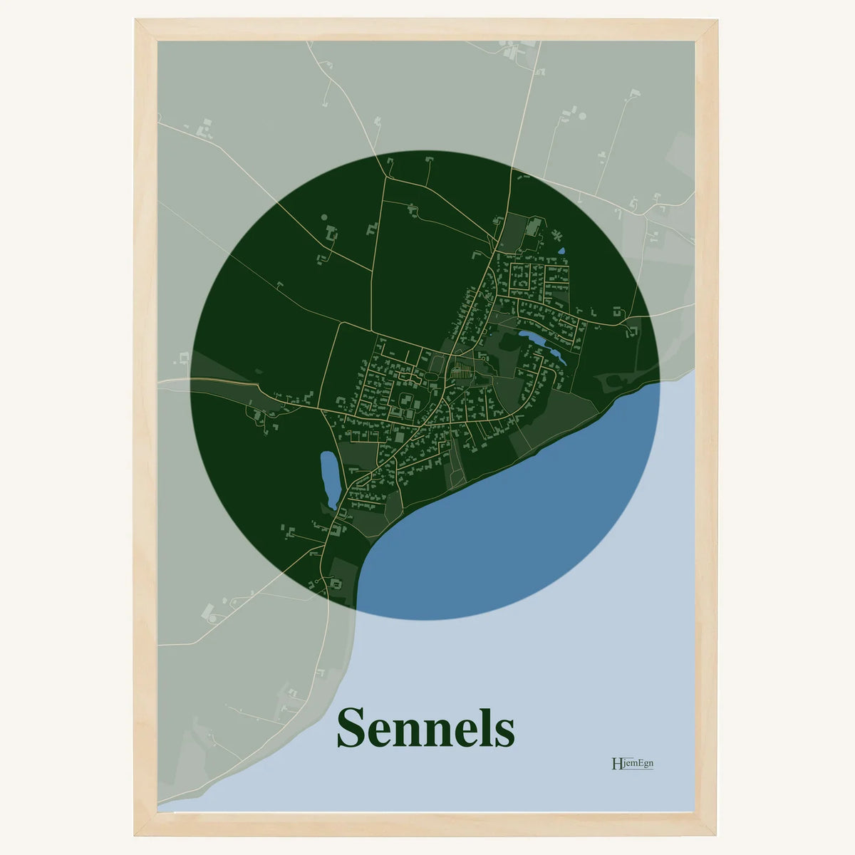 Sennels plakat – Centrum 2026 – Mørk grøn