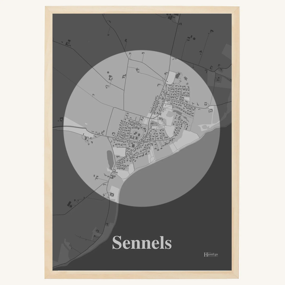 Sennels plakat – Centrum 2026 – Lys pastel grå