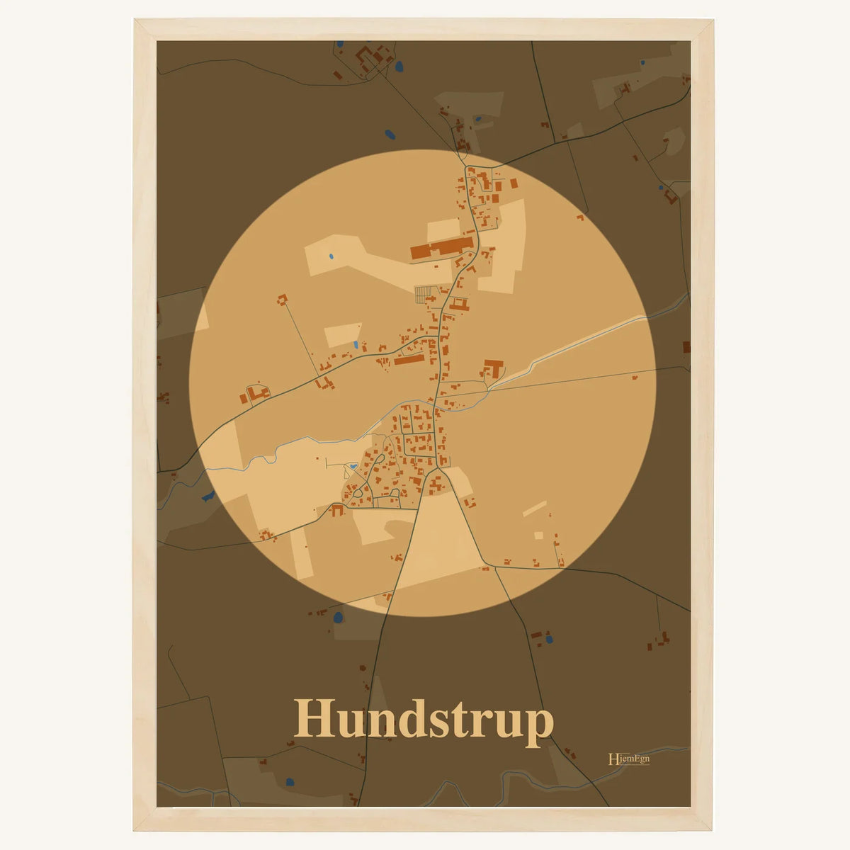 Hundstrup plakat – Centrum 2026 – Lys pastel brun