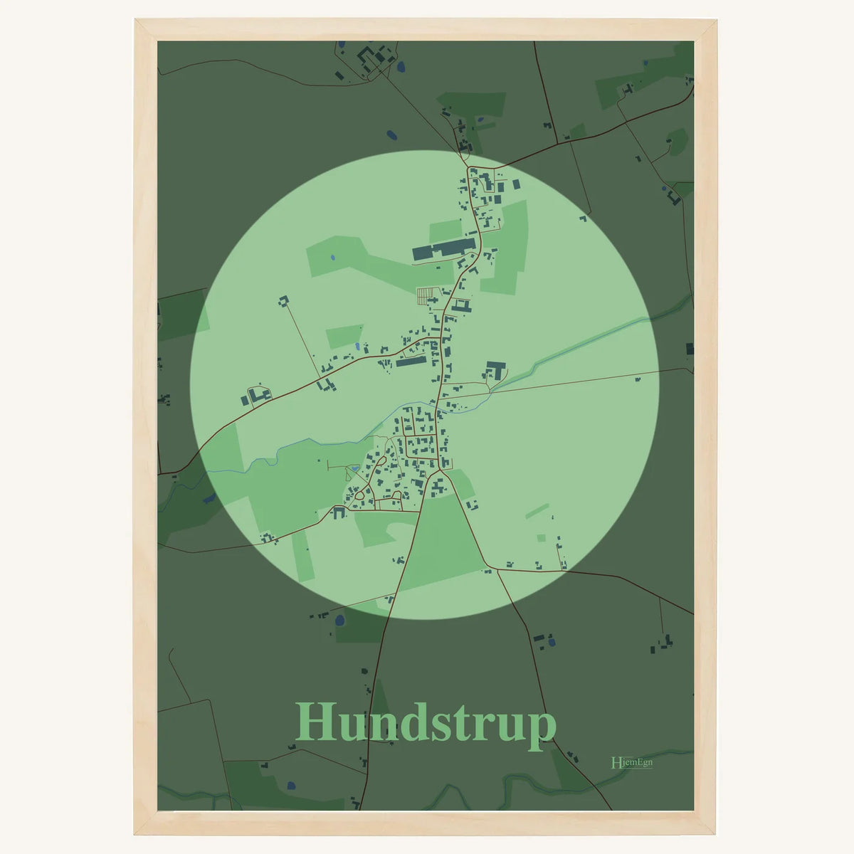 Hundstrup plakat – Centrum 2026 – Lys pastel grøn