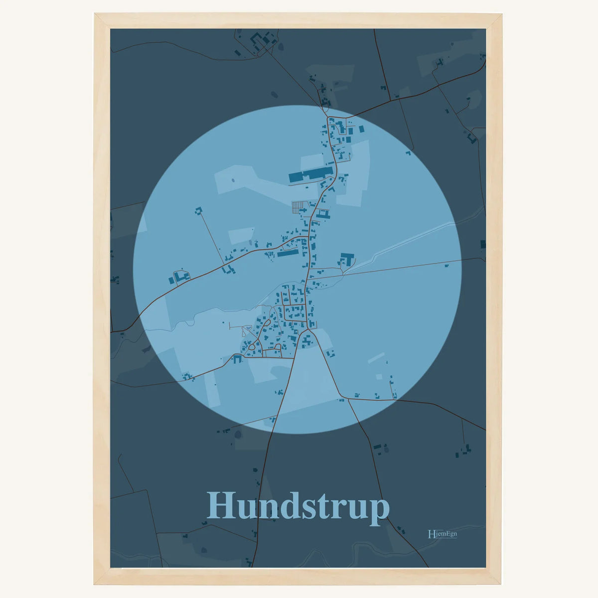 Hundstrup plakat – Centrum 2026 – Lys pastel blå