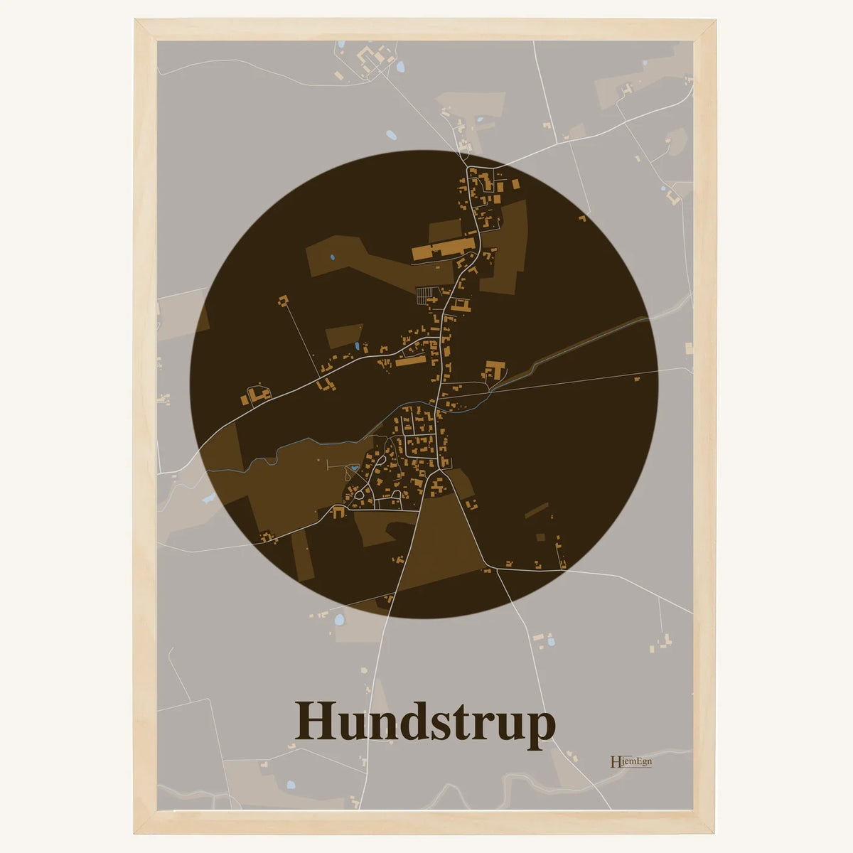 Hundstrup plakat – Centrum 2026 – Mørk brun