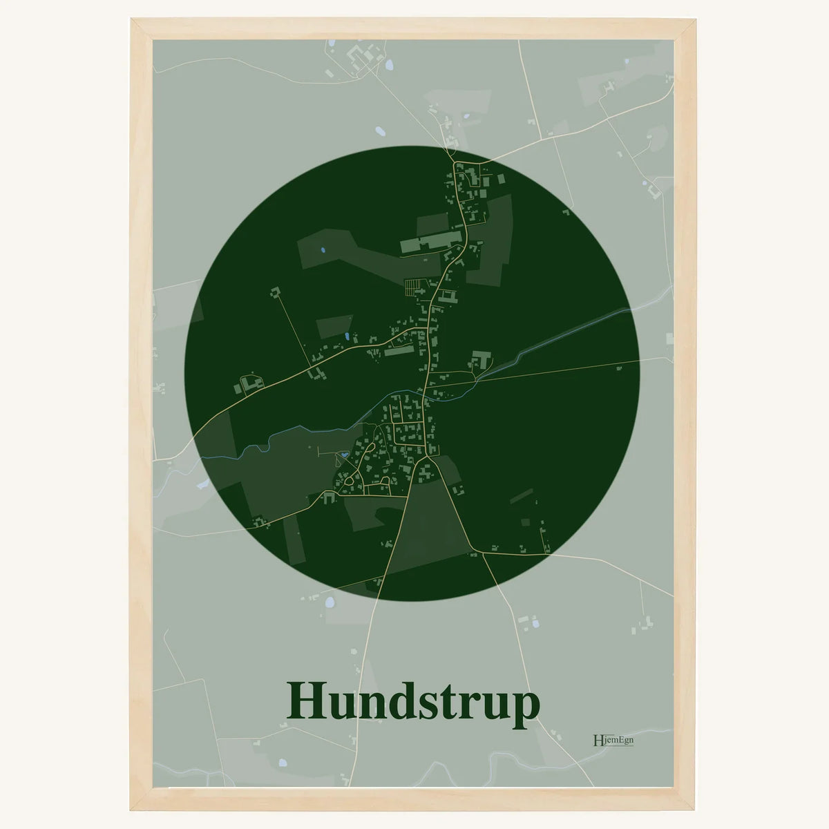 Hundstrup plakat – Centrum 2026 – Mørk grøn