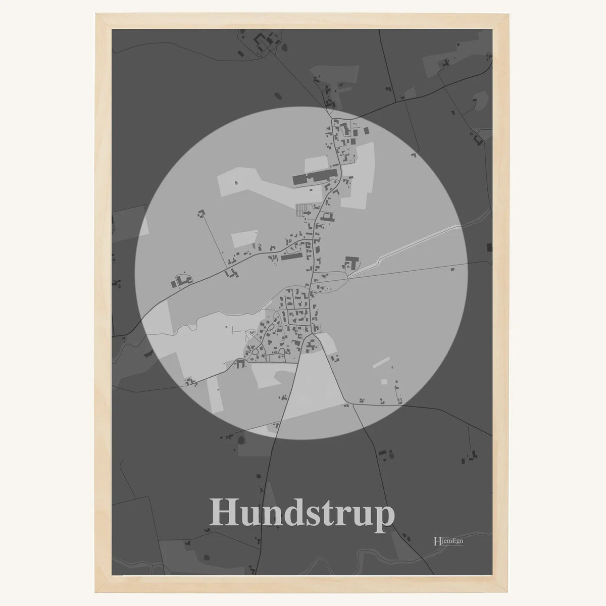 Hundstrup plakat – Centrum 2026 – Lys pastel grå