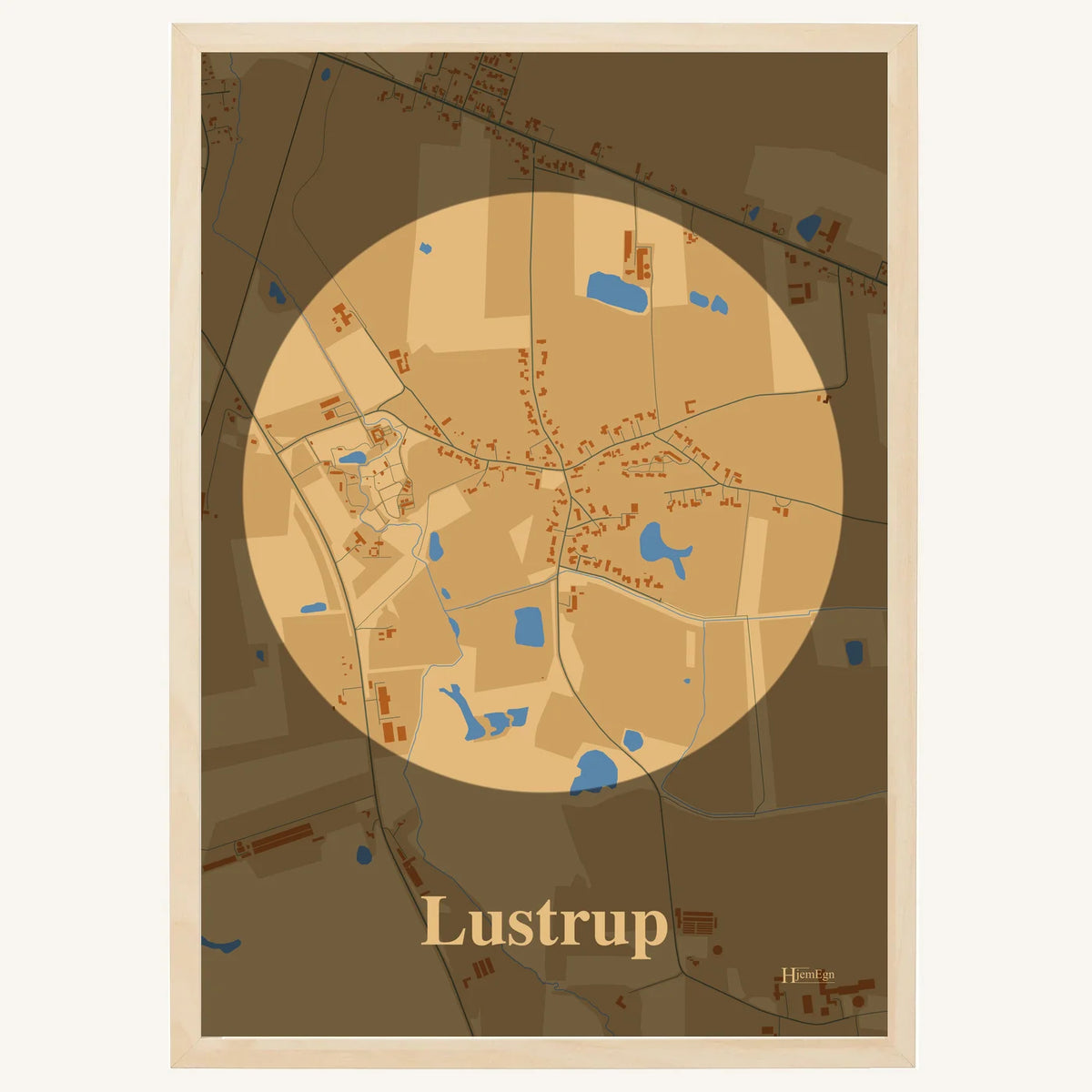 Lustrup plakat – Centrum 2026 – Lys pastel brun