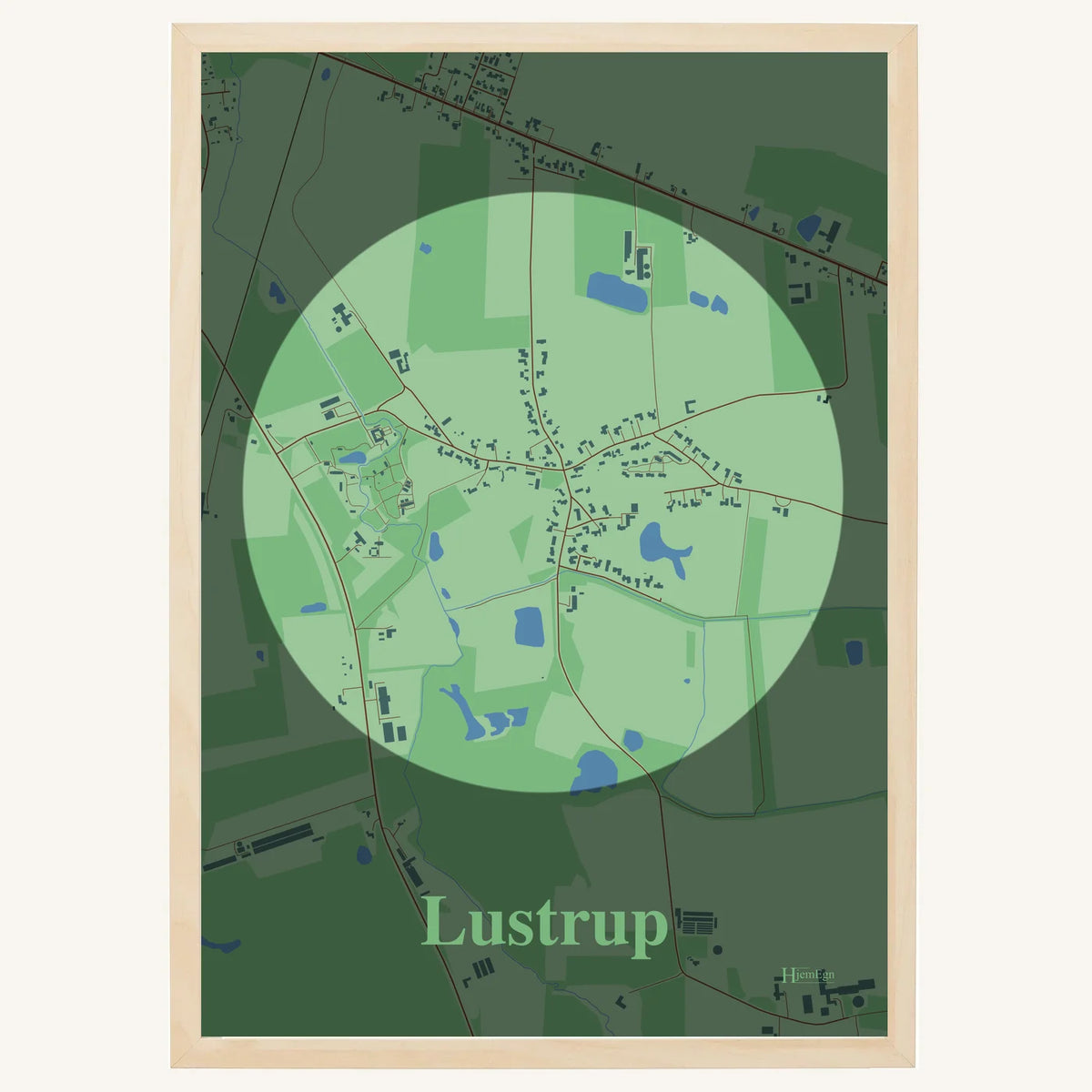 Lustrup plakat – Centrum 2026 – Lys pastel grøn