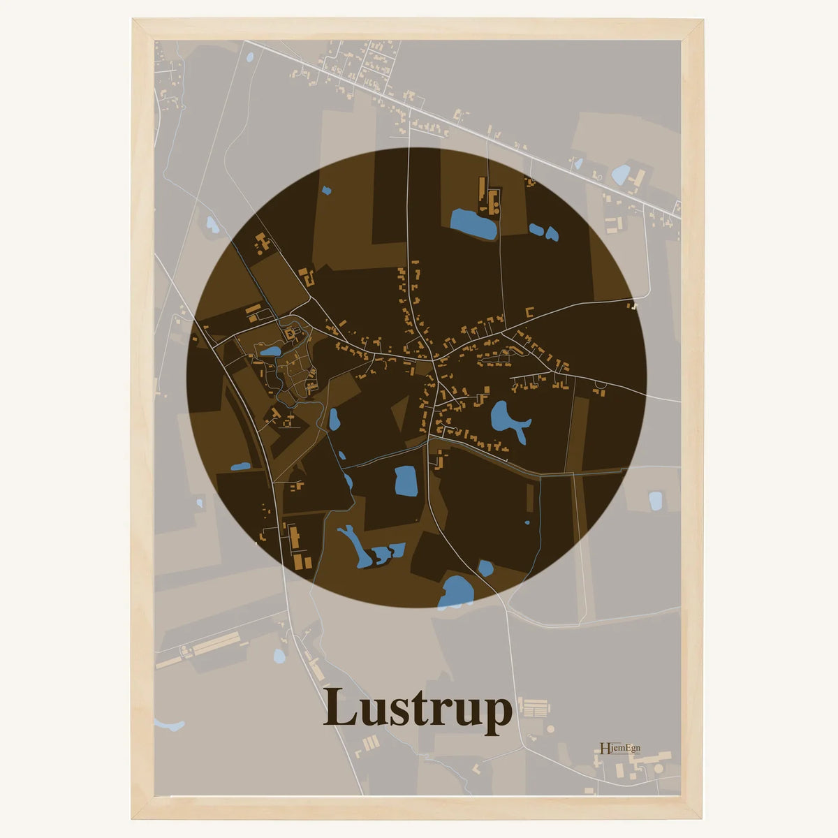 Lustrup plakat – Centrum 2026 – Mørk brun