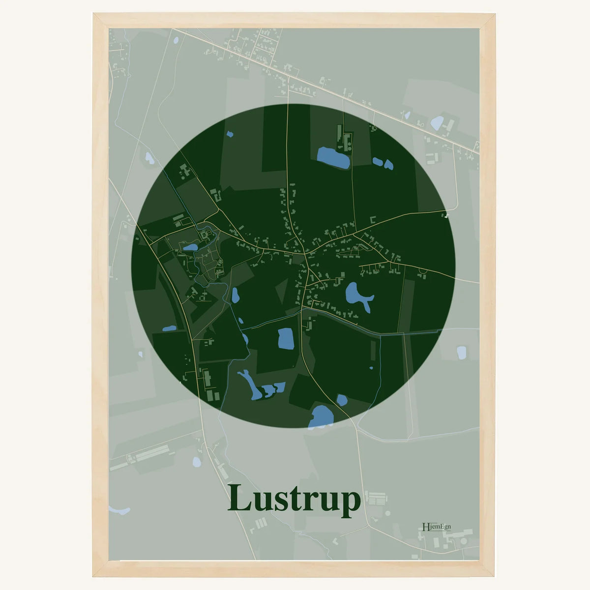 Lustrup plakat – Centrum 2026 – Mørk grøn